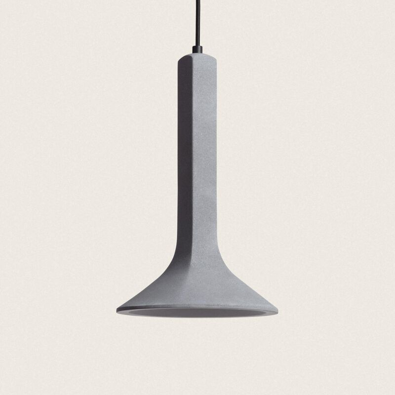foto del prodotto lampada a sospensione cemento jada grigio pietra