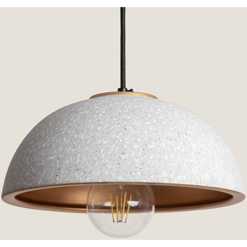 foto del prodotto lampada a sospensione ceramica crowe grigio