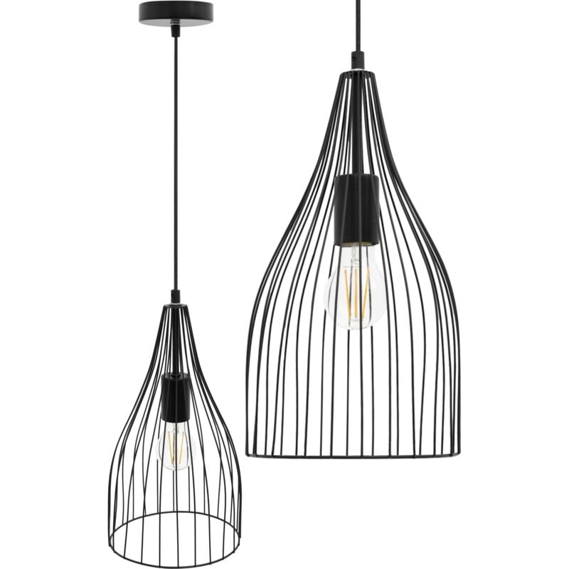 immagine 0 del prodotto lampada a sospensione cfzl gy 035 rimini retr loft 1 punti luce e27 20x20x35,5 125,5cm regolabile