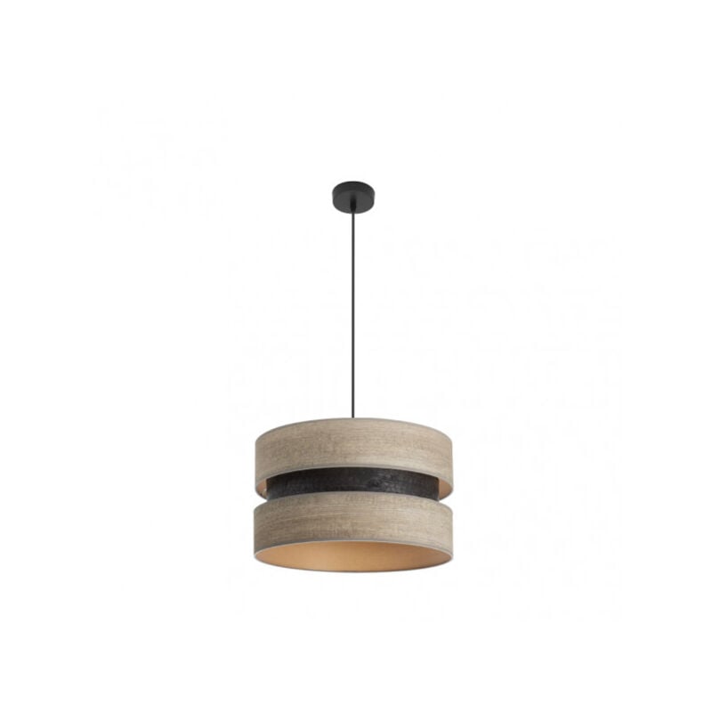 foto del prodotto lampada a sospensione colet 1xe27 nero grigio legno regx40x40 cm