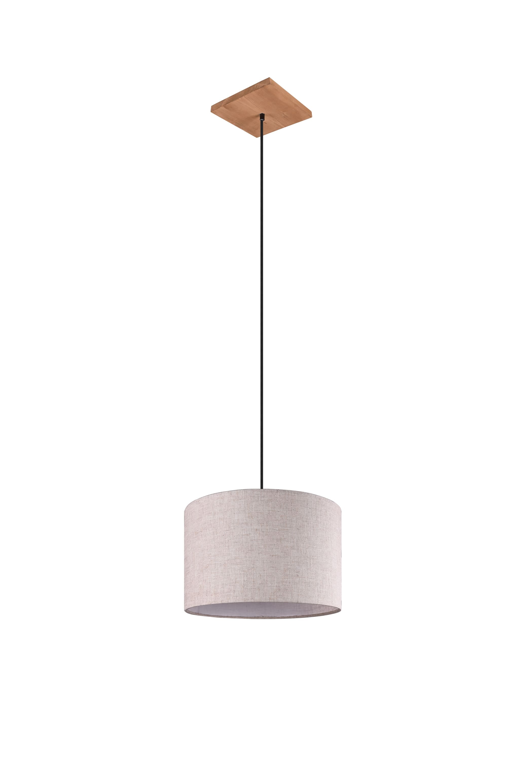foto del prodotto lampada a sospensione con paralume, legno, sabbia, d 35 cm, elmau