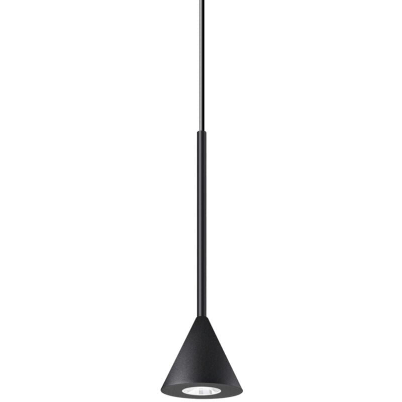 foto del prodotto lampada a sospensione contemporanea archimede metallo nero led 4w 3000k