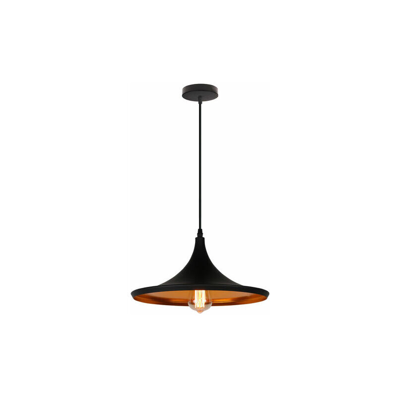 foto del prodotto lampada a sospensione contemporanea e27 lampadario da 36 cm illuminazione a sospensione in metallo industriale