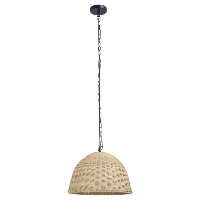foto del prodotto lampada a sospensione cortic in rattan naturale nero per lampadina e27
