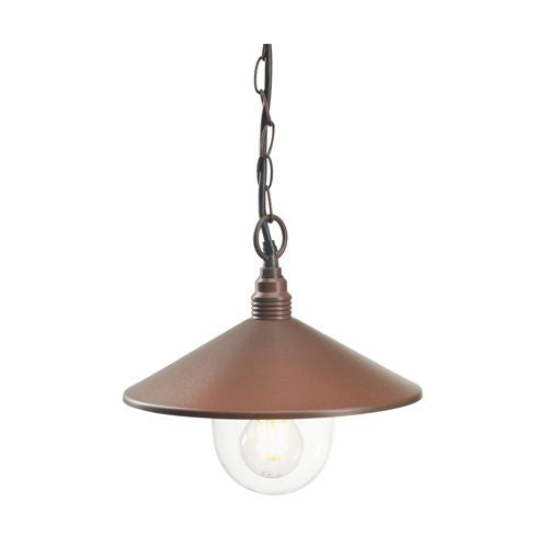 foto del prodotto lampada a sospensione da esterno in alluminio sovil spectre corten