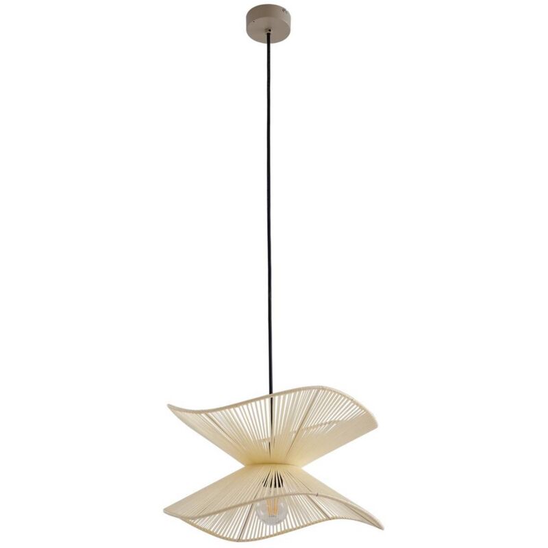 foto del prodotto lampada a sospensione da esterno lindby valdorin, beige, cotone, 40 cm