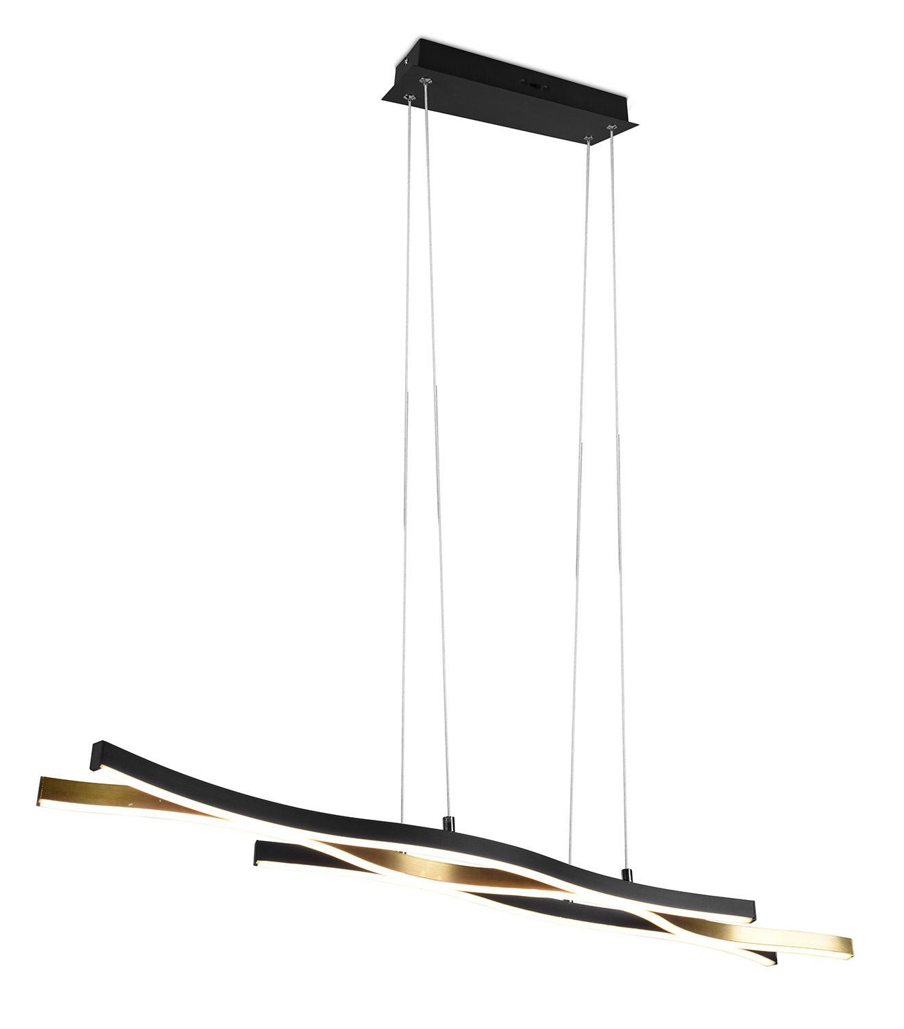 foto del prodotto lampada a sospensione da interno a led in metallo ottone opaco