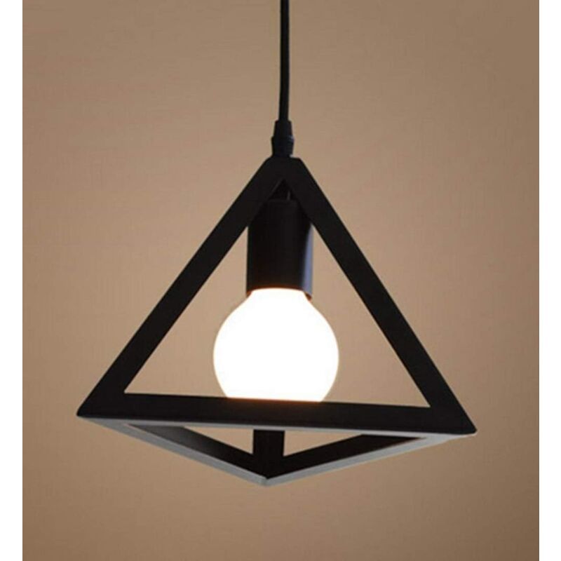 foto del prodotto lampada a sospensione da soffitto in stile industriale retr , paralume in metallo triangolare in stile industriale retr , adatta per cucina, camera