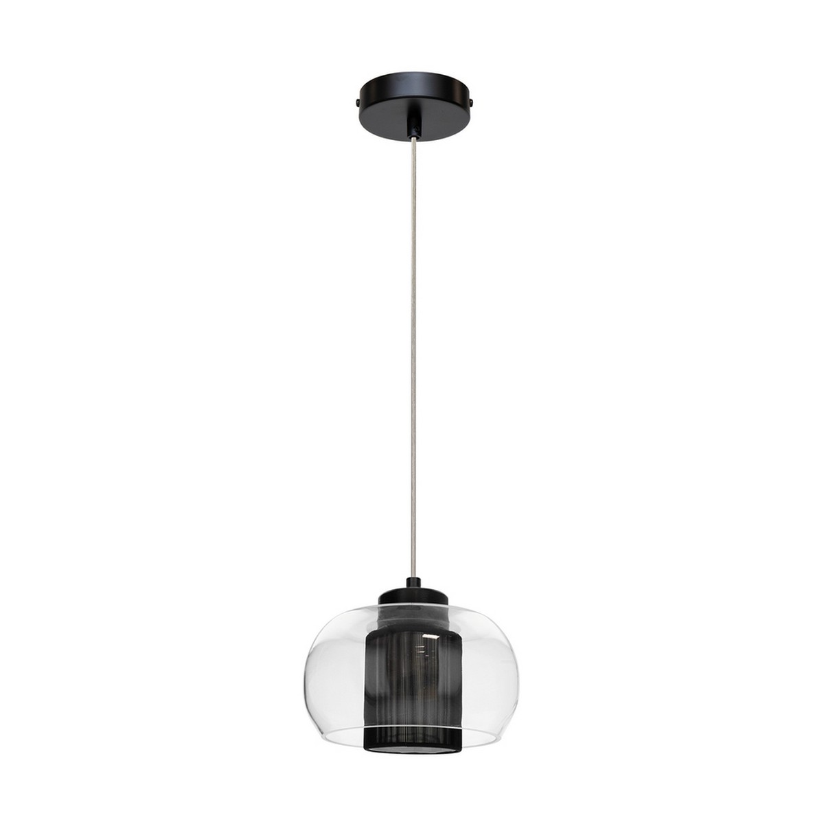 foto del prodotto lampada a sospensione dario, nero, metallo, 18x18x116 cm, epikasa