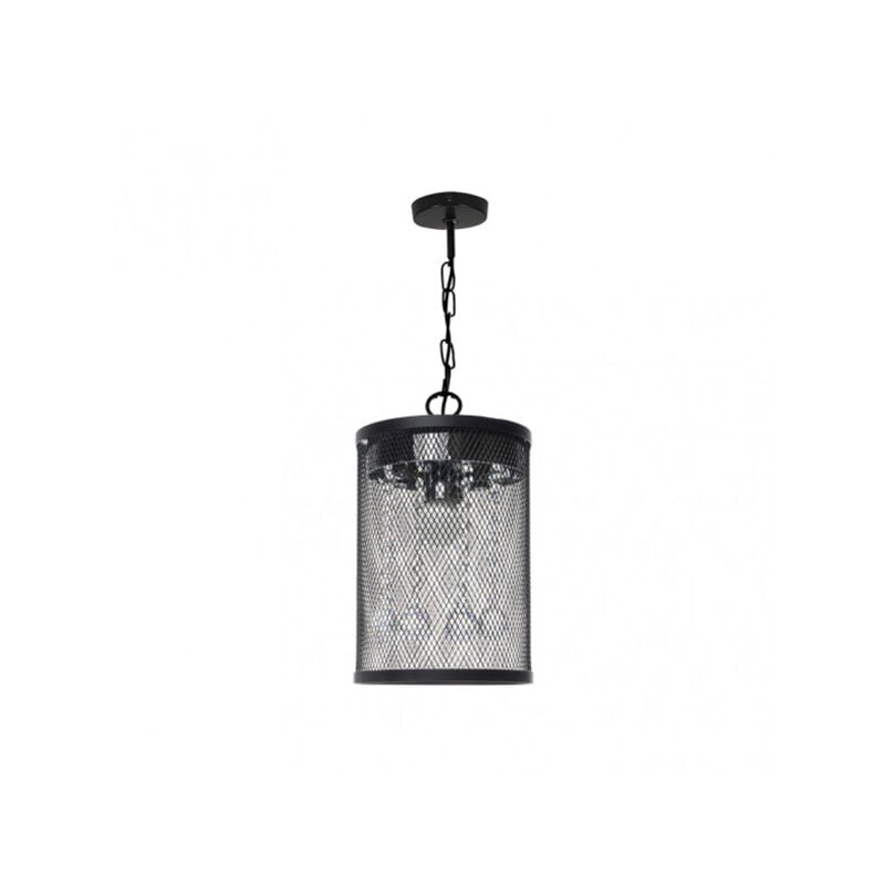 foto del prodotto lampada a sospensione davy 1xe27 nero cromo reg.x18d de fabrilamp.