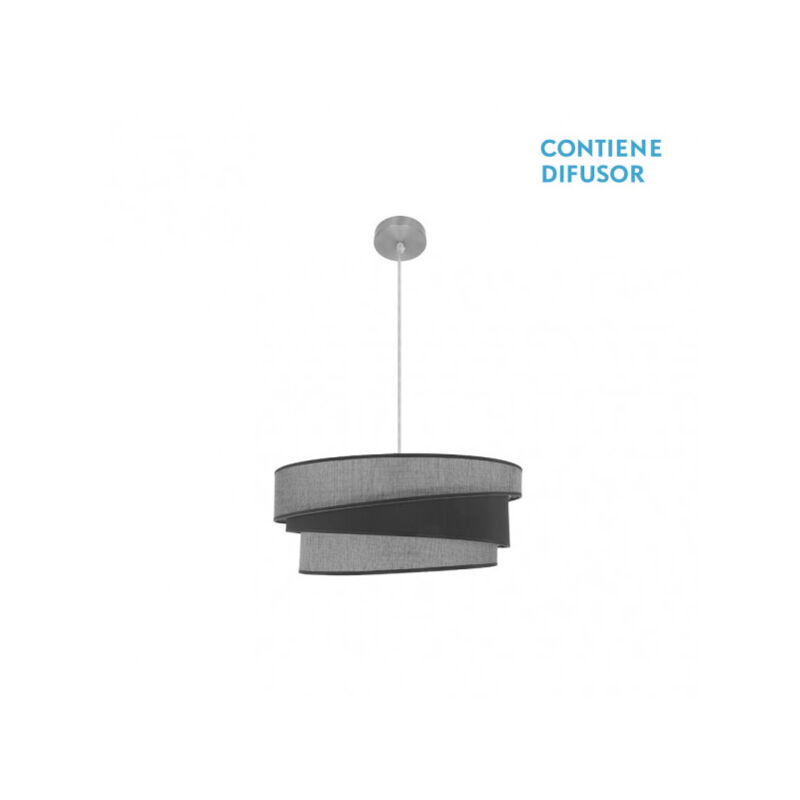 foto del prodotto lampada a sospensione de 2 luci modello hara nichel grigio dimmerabile fabrilamp