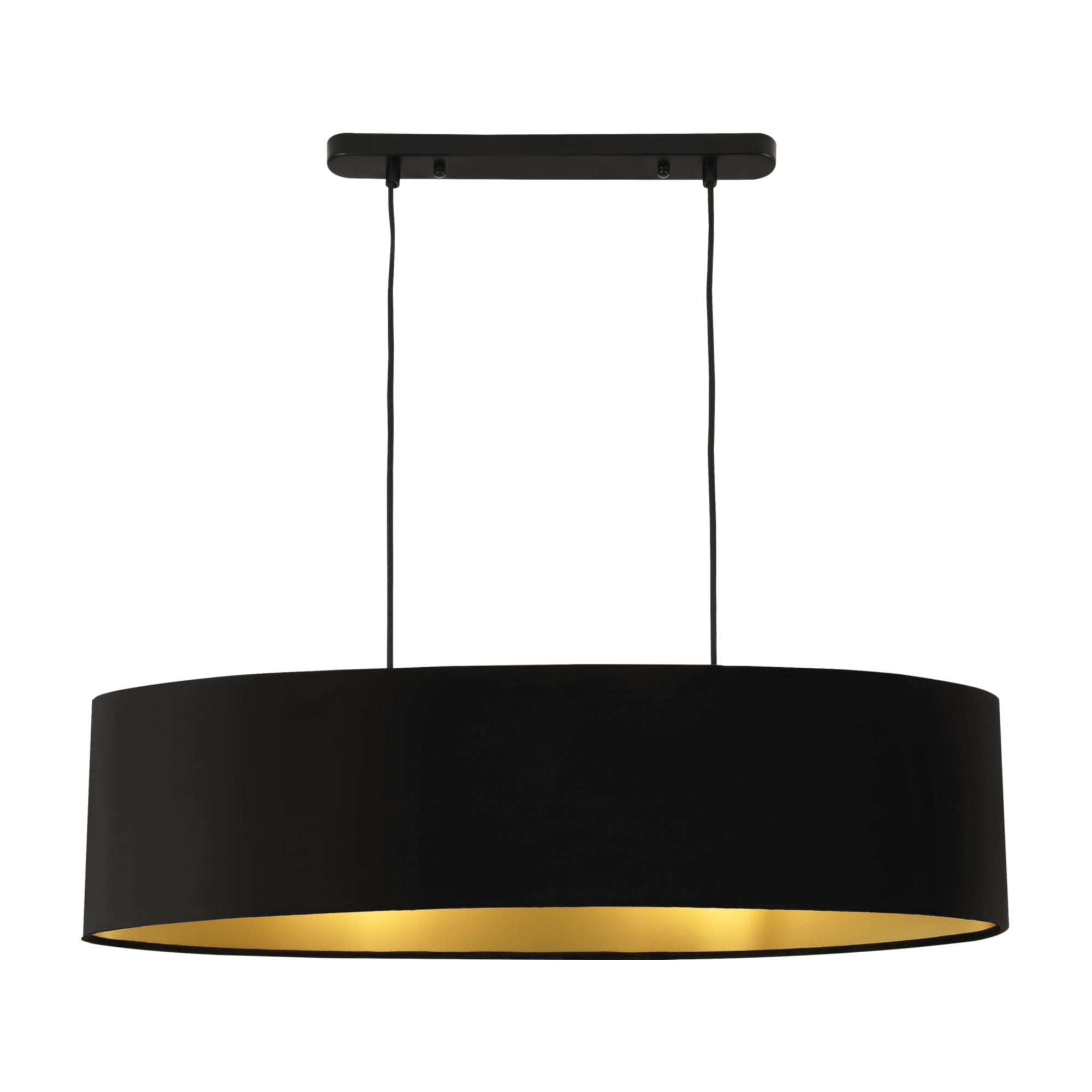 foto del prodotto lampada a sospensione decorativa applique da parete in metallo e tessuto con 2 prese 78 cm 030003944