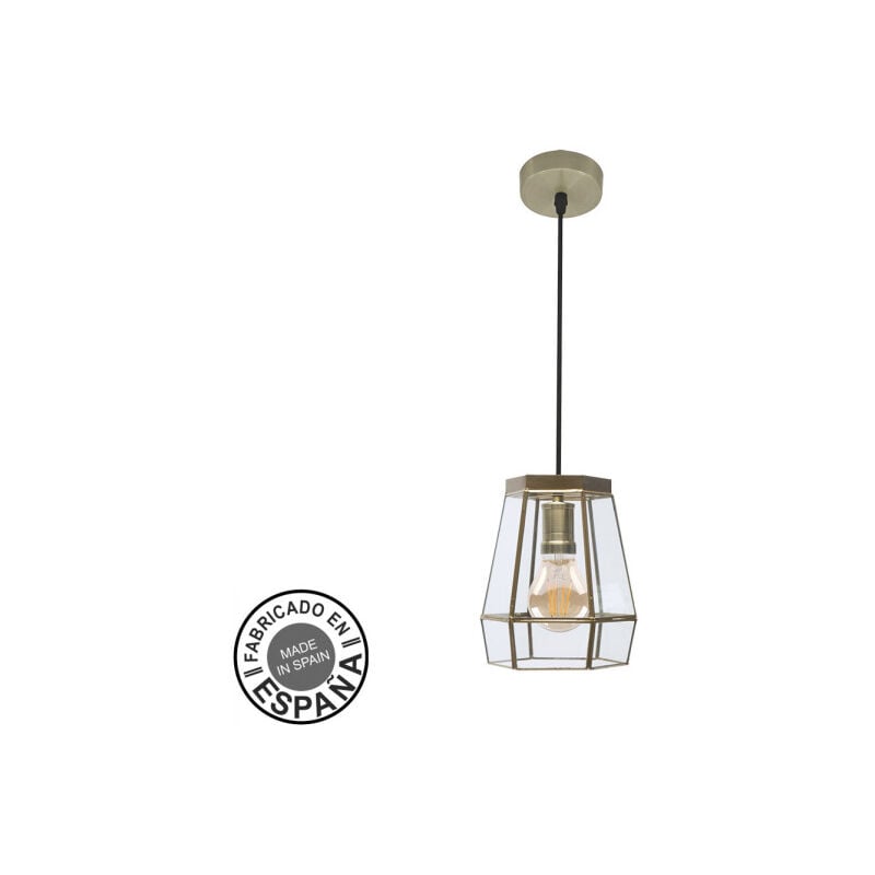 foto del prodotto lampada a sospensione delampada a soffitto guia cuero regx18x18cm fabrilamp
