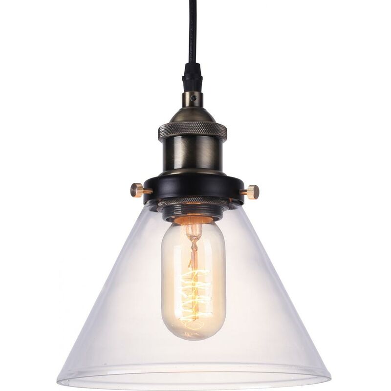 foto del prodotto lampada a sospensione design industriale hannah bronzo