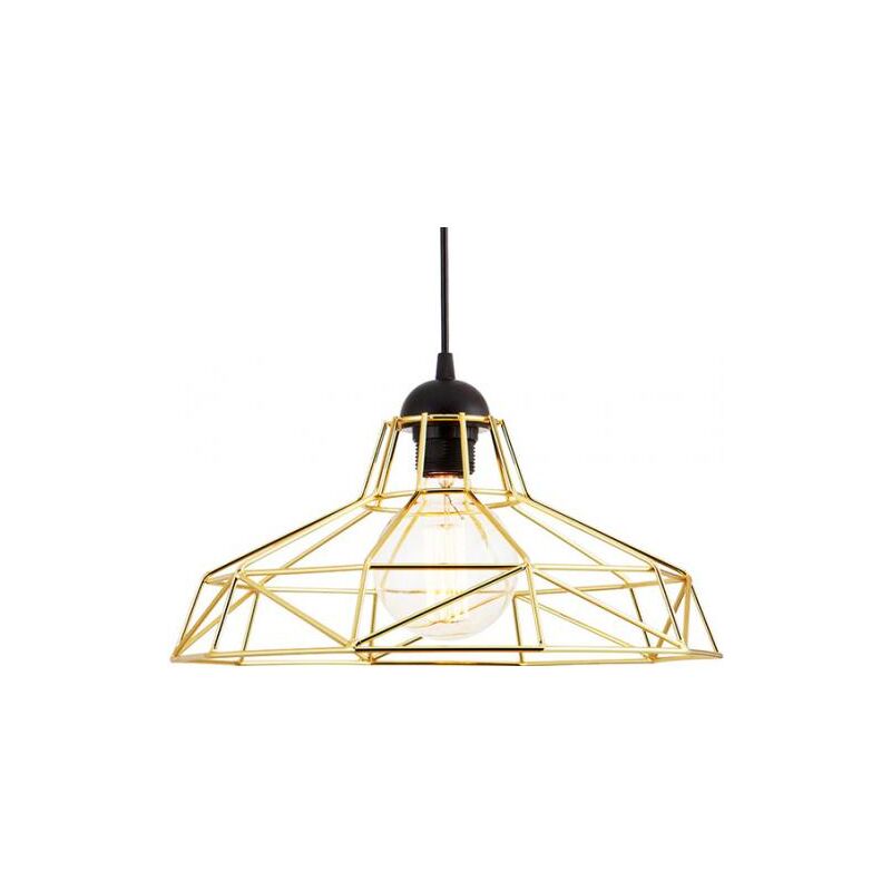 foto del prodotto lampada a sospensione design industriale lampada a sospensione retr nova oro