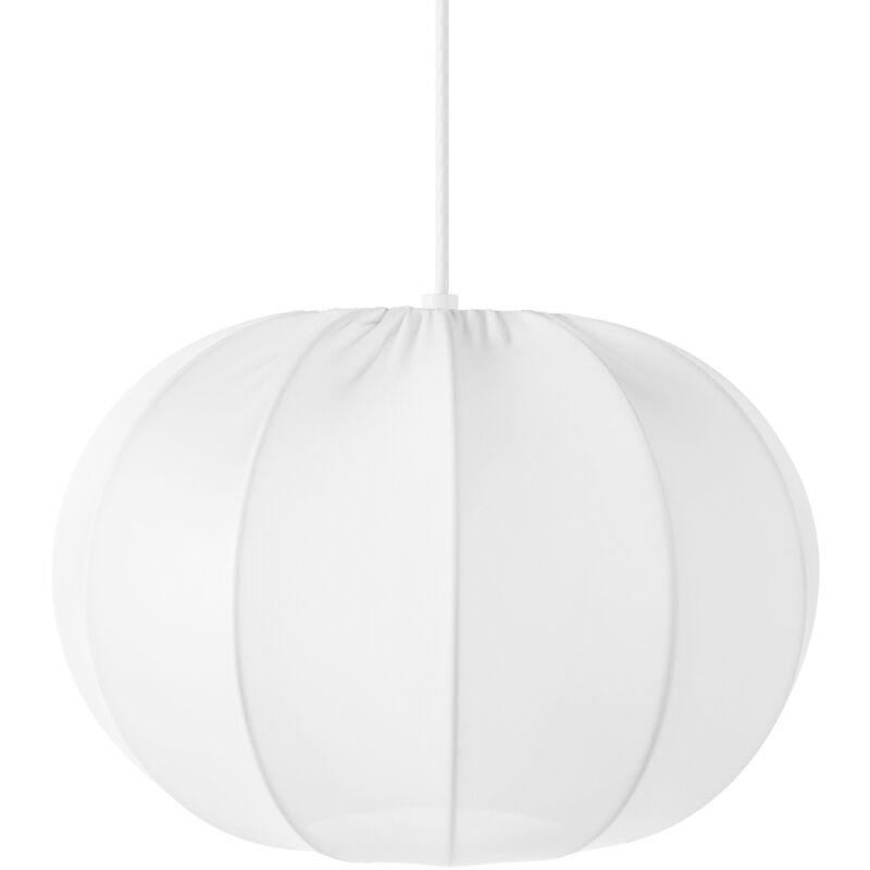 foto del prodotto lampada a sospensione di design moderno plafoniera in nylon sintetico paralume bianco mariara