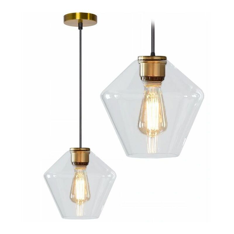 foto del prodotto lampada a sospensione di vetro app439 1cp app440 1cp e27
