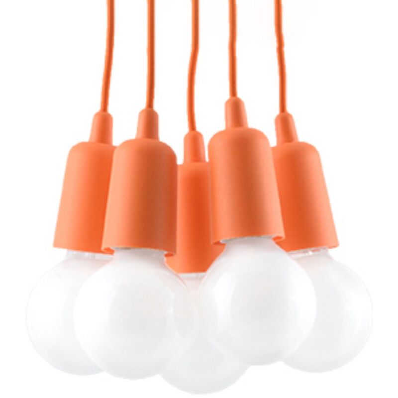 foto del prodotto lampada a sospensione diego arancia 25x90x25cm sollux