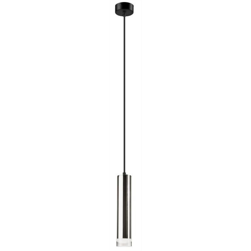 foto del prodotto lampada a sospensione diego, metallo, acrilico, argento, 100x8x8 cm