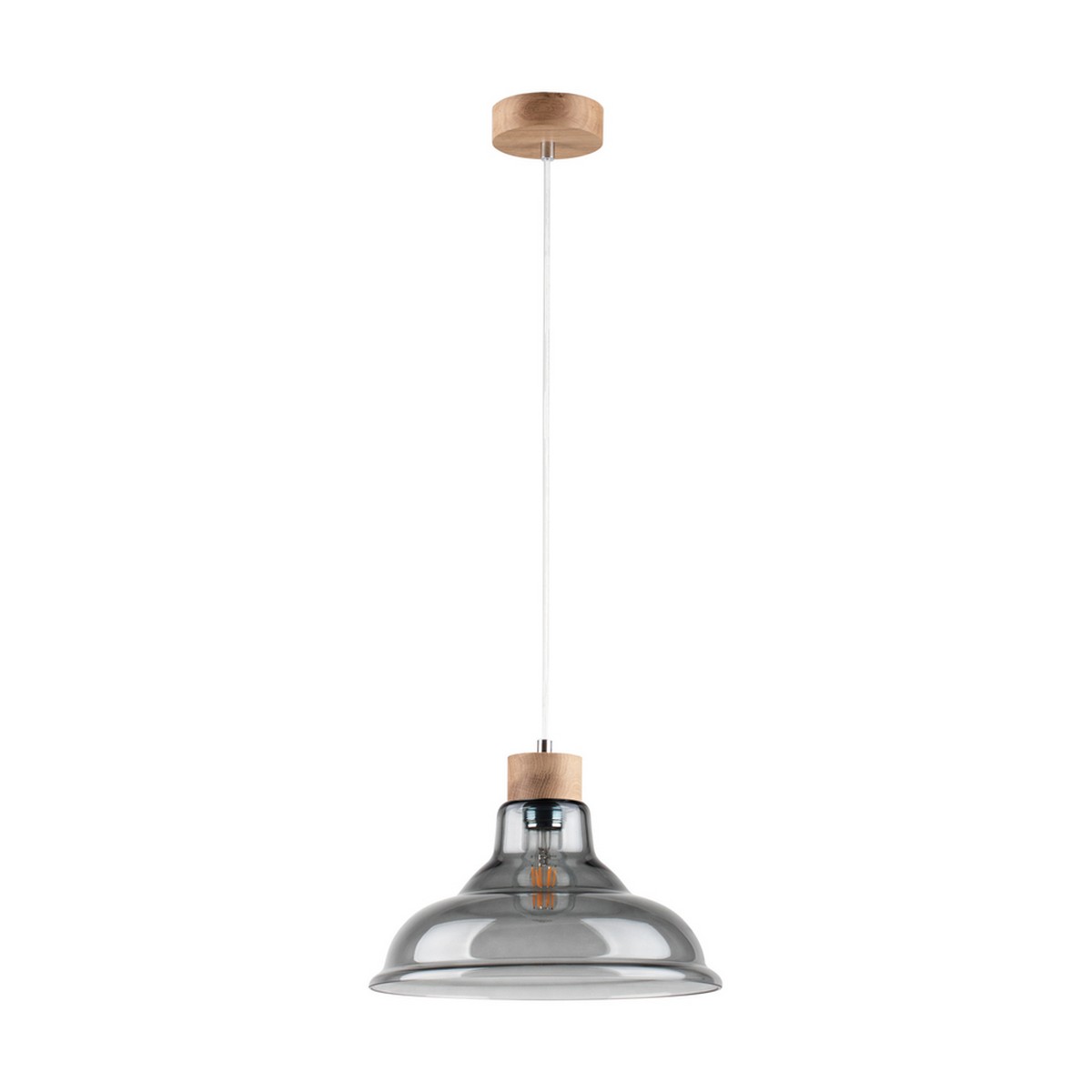 foto del prodotto lampada a sospensione dinkel, grigio, legno, 32x32x136 cm, epikasa