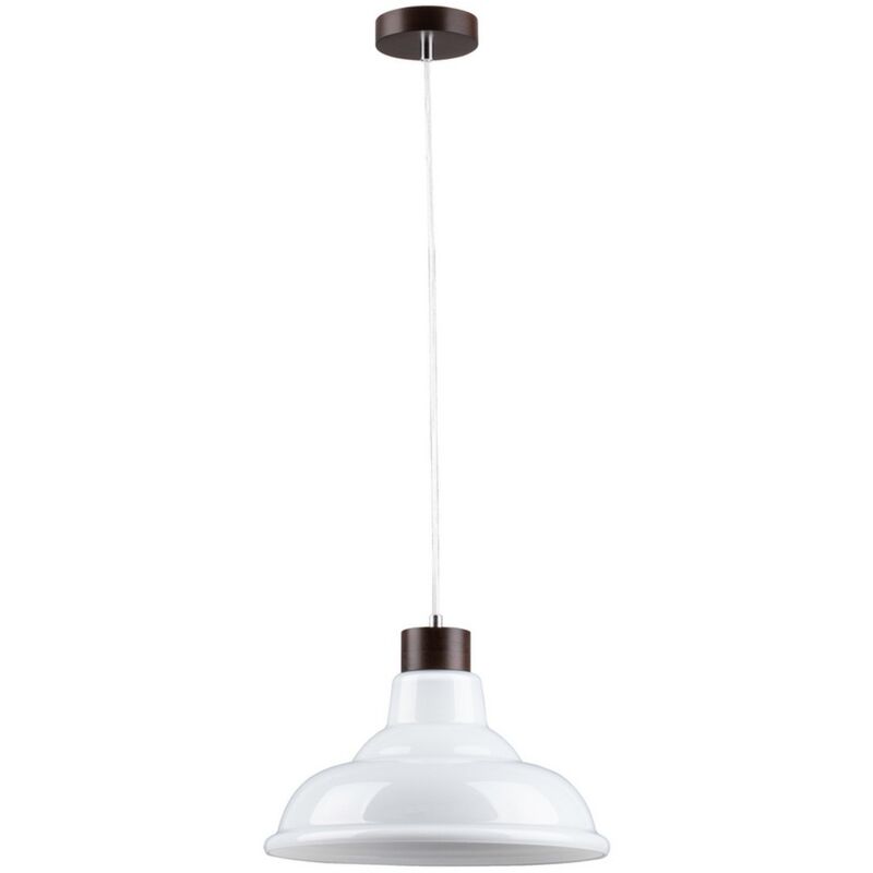 foto del prodotto lampada a sospensione dinkel, legno, vetro, marrone, bianco, 32x32x136 cm