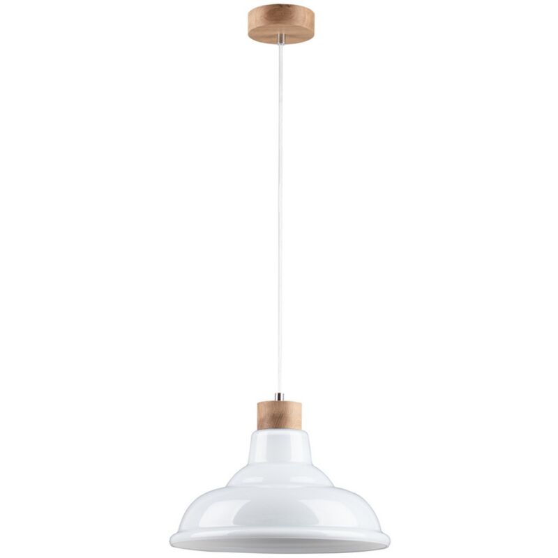 foto del prodotto lampada a sospensione dinkel, legno, vetro, marrone, bianco, 32x32x136 cm