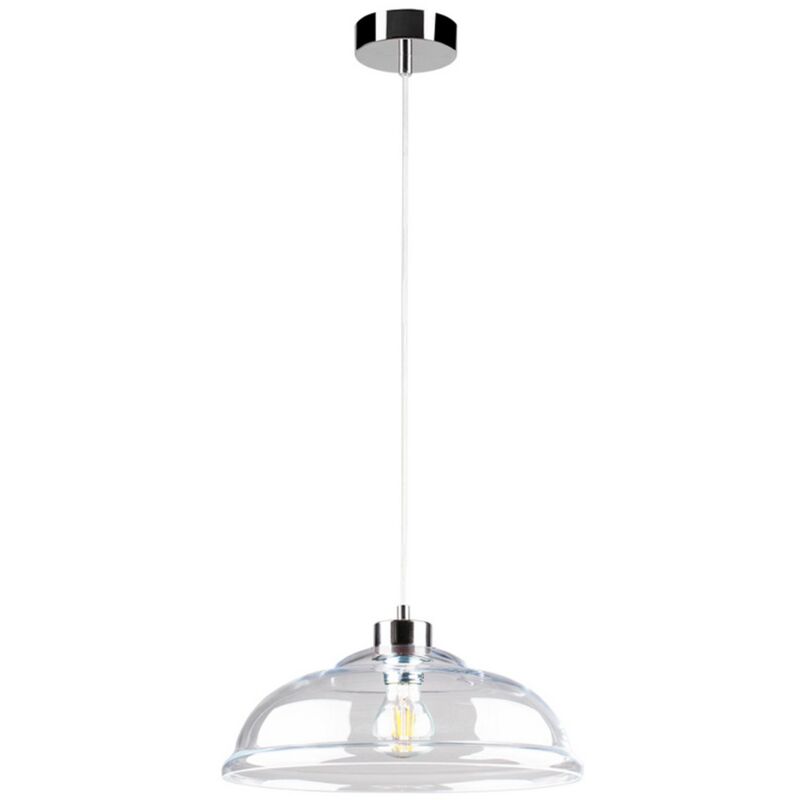 immagine 0 del prodotto lampada a sospensione dinkel, metallo, vetro, argento, 34x34x136 cm