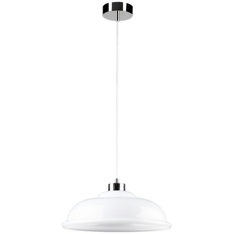 foto del prodotto lampada a sospensione dinkel, metallo, vetro, argento, bianco, 34x34x136 cm
