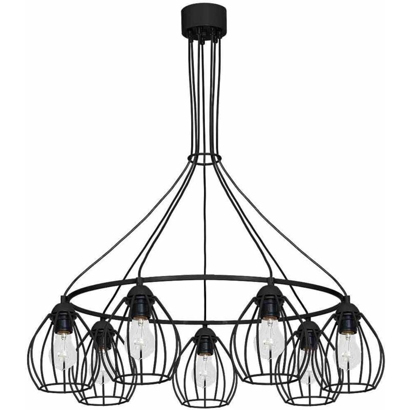 foto del prodotto lampada a sospensione don nero 7xe27