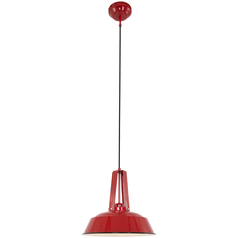foto del prodotto lampada a sospensione eden rosso metallo 42cm mexlite
