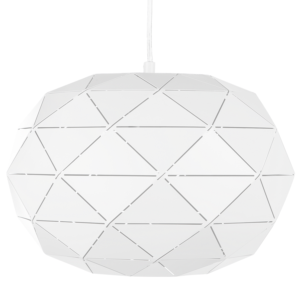 foto del prodotto lampada a sospensione elementi in metallo bianco forma globo 1 luce moderna