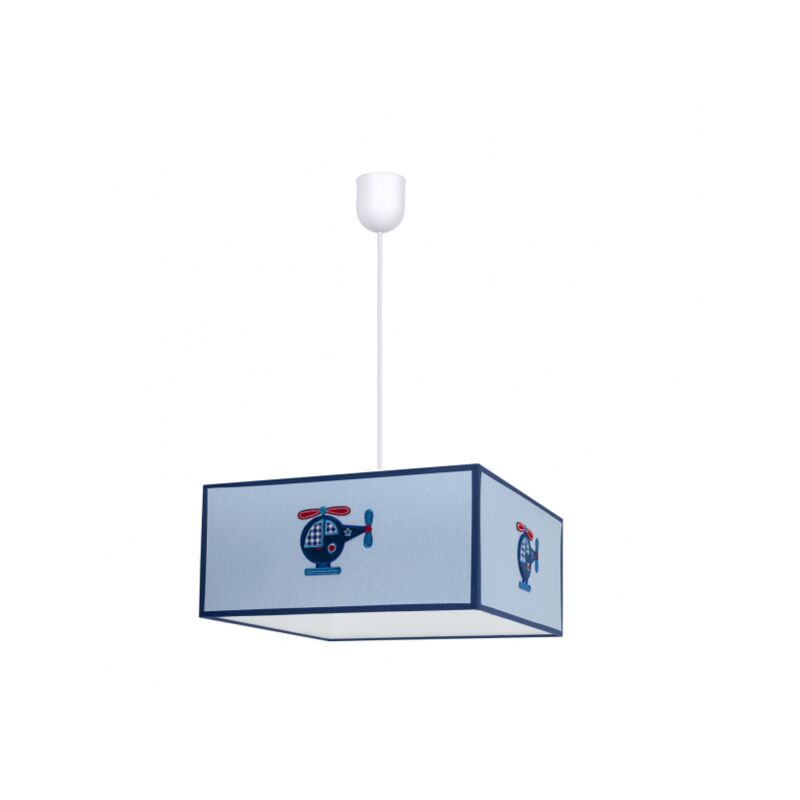 foto del prodotto lampada a sospensione elicottero 1xe27 celeste regx35x35 de fabrilamp