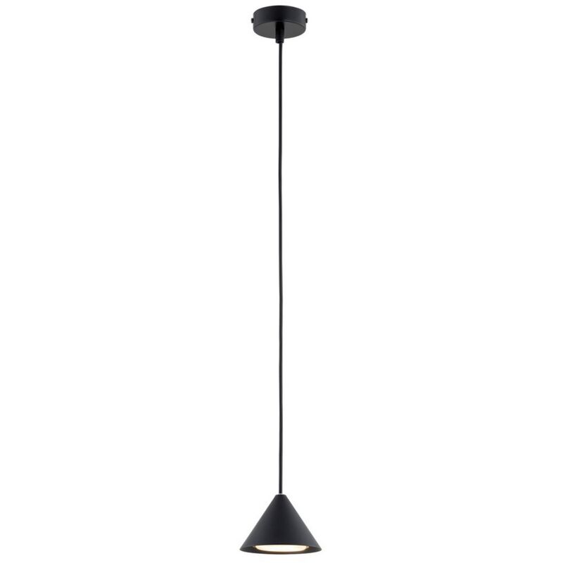 foto del prodotto lampada a sospensione elit, acciaio verniciato a polvere, nero, oro, 12x100x12 cm