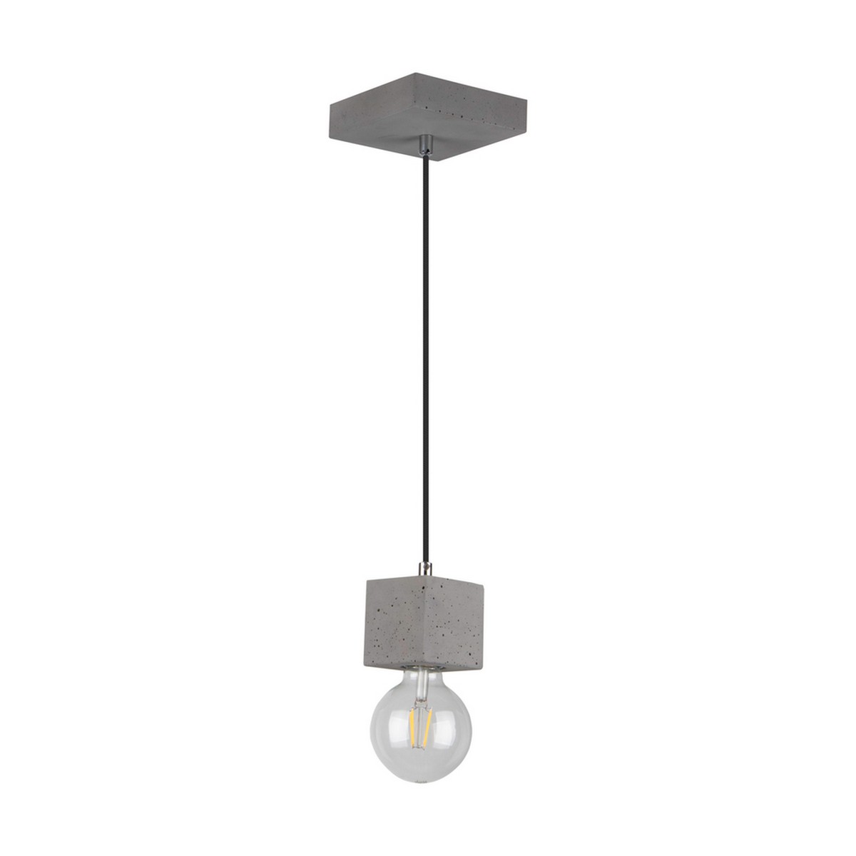 foto del prodotto lampada a sospensione enns, grigio, cemento, 13,5x13,5x100 cm, epikasa