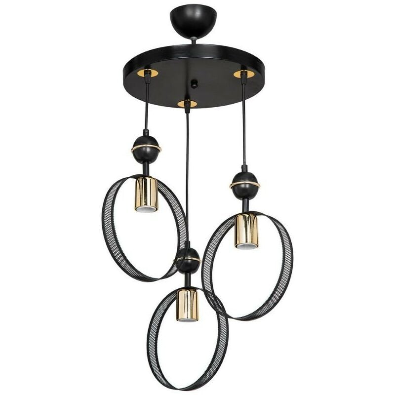 foto del prodotto lampada a sospensione esin con tre portalampade a cerchio mdl4423 effez