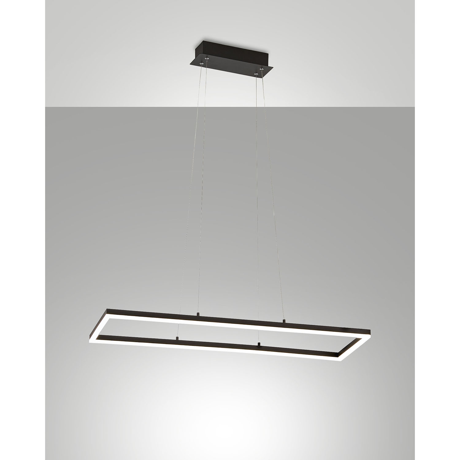 foto del prodotto lampada a sospensione fabas bard led 52w 3000k nero moderno