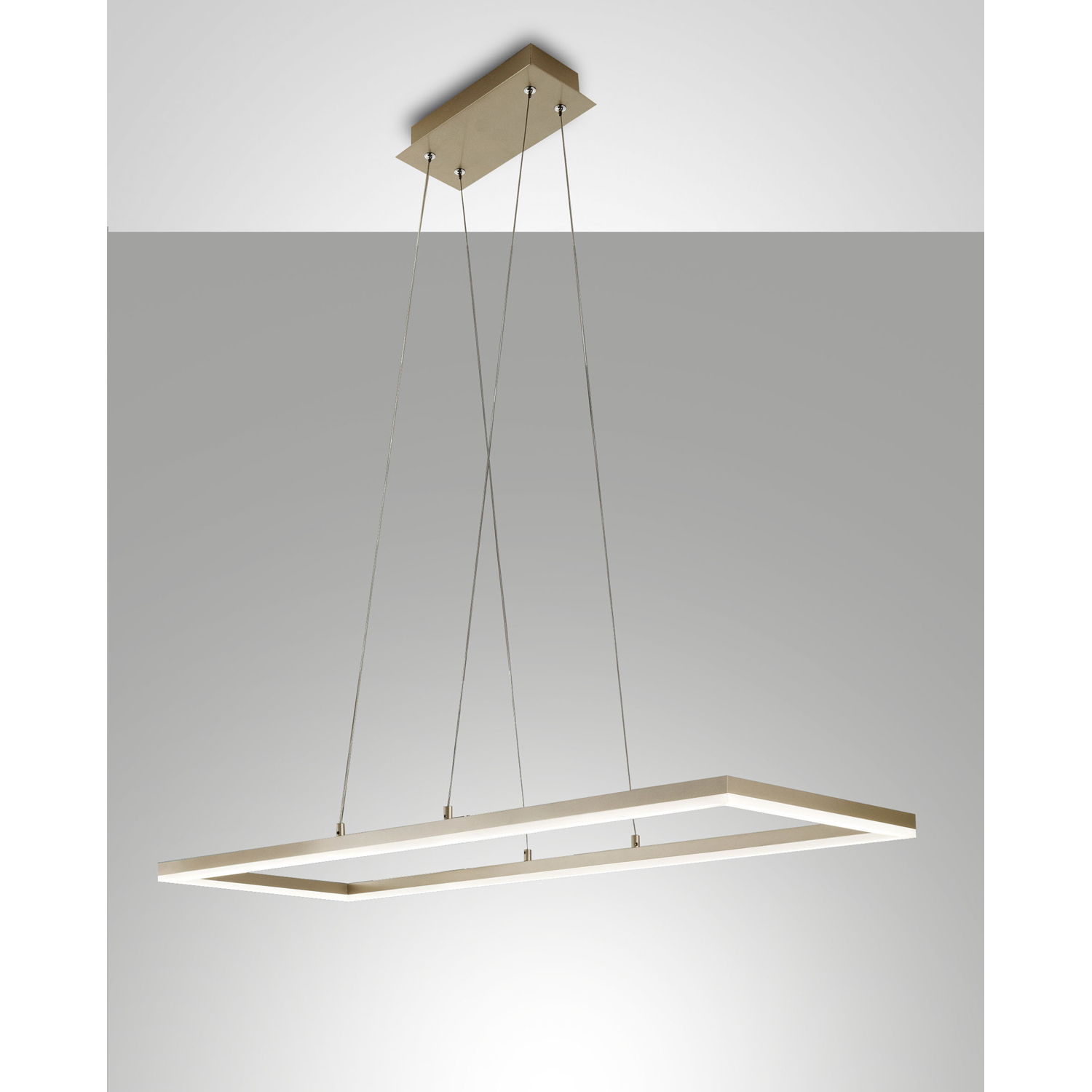 foto del prodotto lampada a sospensione fabas bard led 52w 3000k oro moderno