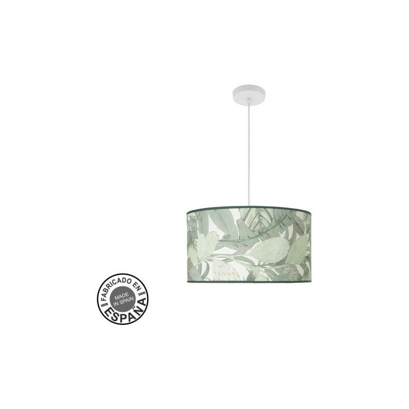 foto del prodotto lampada a sospensione fashion 2xe27 bianco verde a foglia regx40x40cm c diffusore