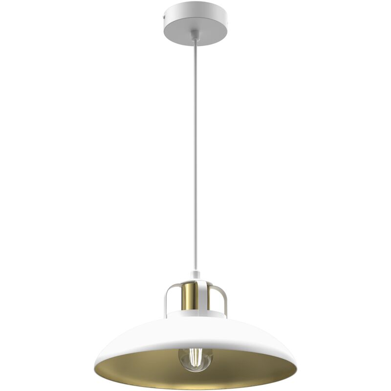 foto del prodotto lampada a sospensione felix bianco oro 1xe27