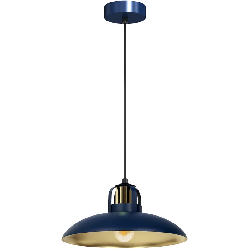 foto del prodotto lampada a sospensione felix blu navy oro 1xe27