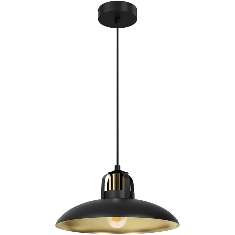 foto del prodotto lampada a sospensione felix nero oro 1xe27
