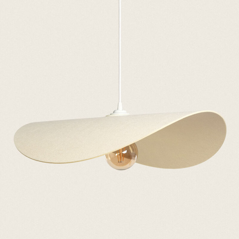 foto del prodotto lampada a sospensione feltro abelia beige