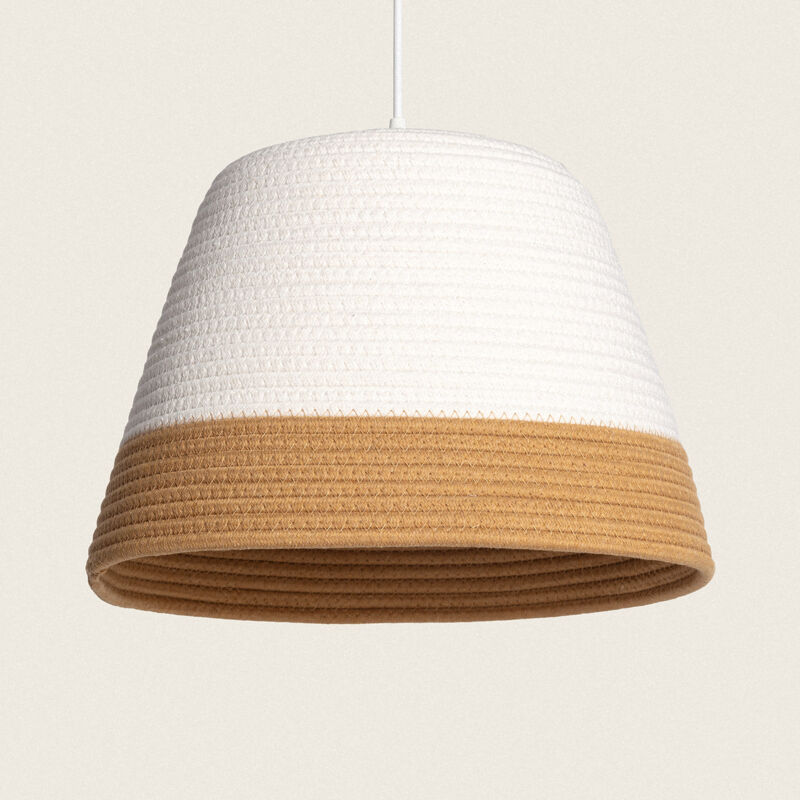 foto del prodotto lampada a sospensione fibre naturali begonia bianco