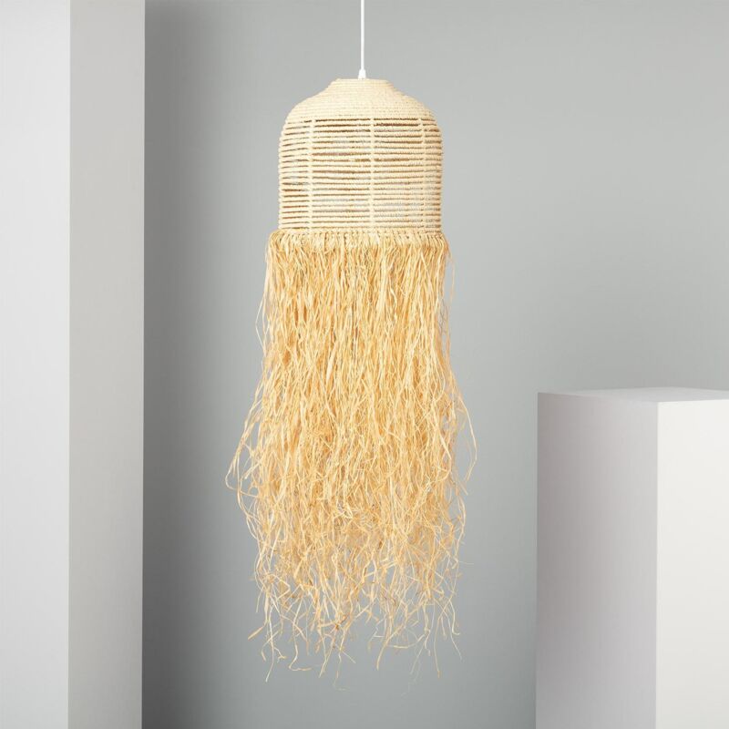 foto del prodotto lampada a sospensione fibre naturali kofia naturale