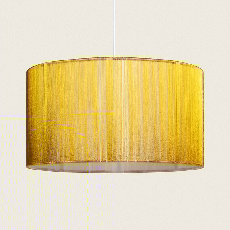 foto del prodotto lampada a sospensione filo di nylon paolina giallo