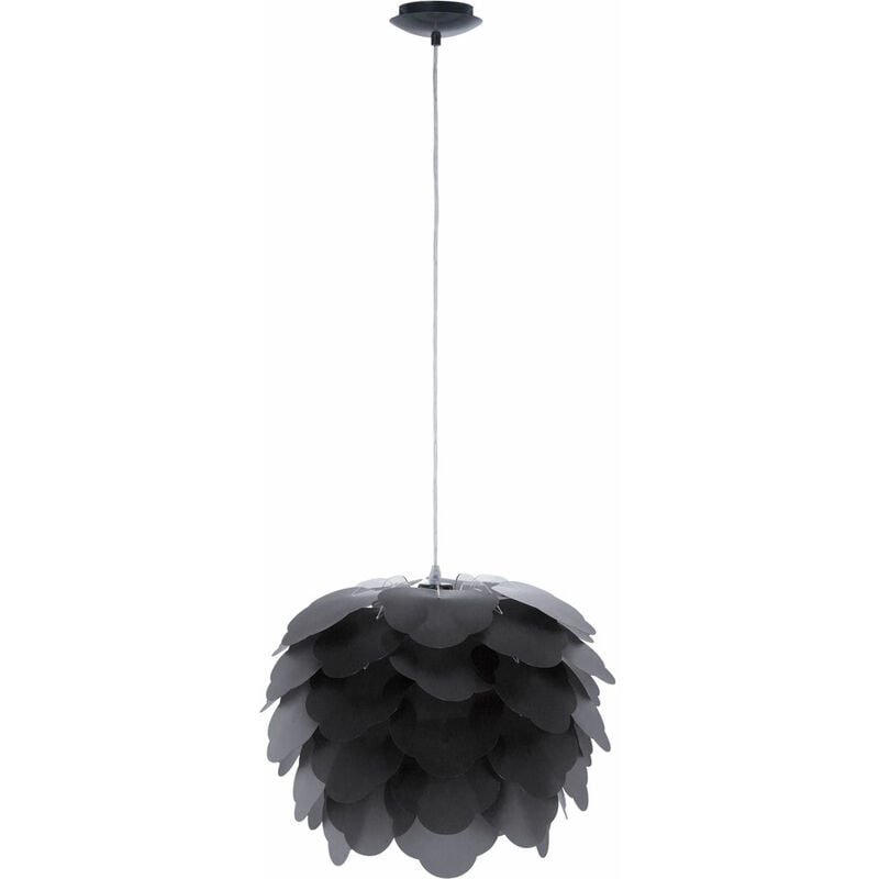 foto del prodotto lampada a sospensione fiore antracite a innesto lampada a sospensione camera degli ospiti corridoio eglo filetta 92989