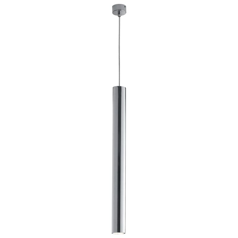 foto del prodotto lampada a sospensione fluke cromata, h 127cm