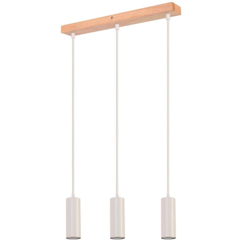 foto del prodotto lampada a sospensione gbly a 3 lampadine lampada da sala da pranzo in legno lampada a sospensione gu10 bianca vintage lampada da corridoio per