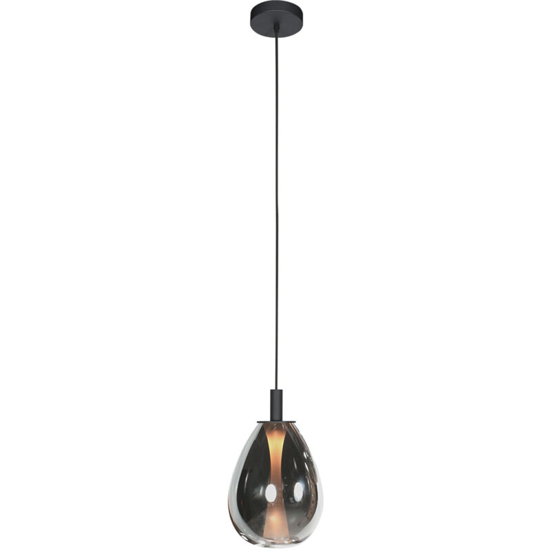 foto del prodotto lampada a sospensione glimsy nero vetro steinhauer