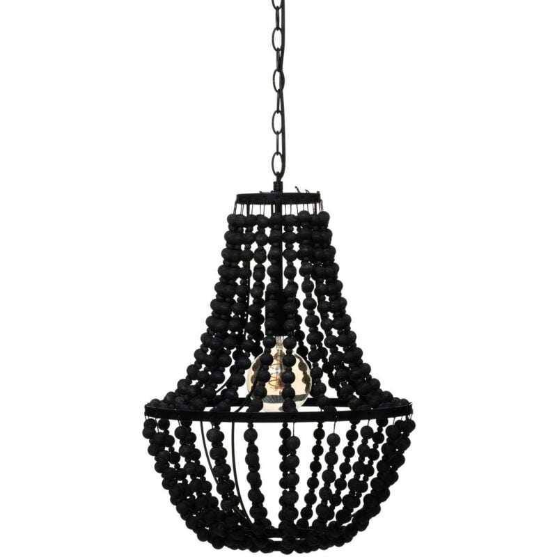 foto del prodotto lampada a sospensione goya in pino nero d39cm atmosphera cr ateur d int rieur